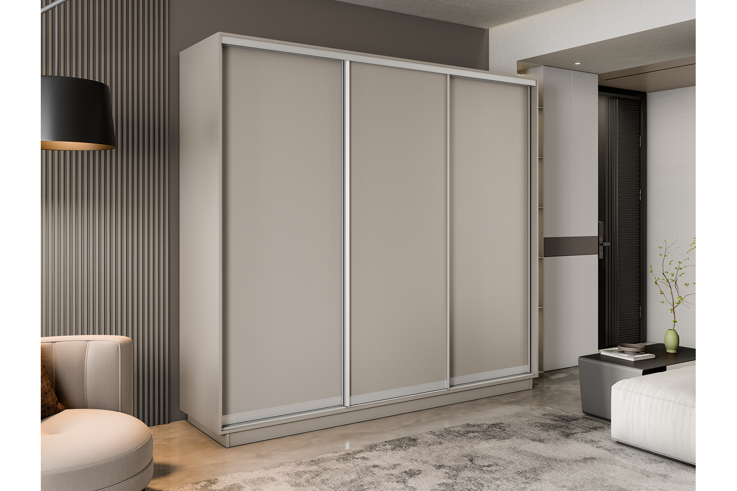 Шкафы-купе - изображение №4 "Шкаф-купе Премиум 3-х дверный 210х220х60, кашемир"  на www.Angstrem-mebel.ru