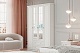 Спальня Онтарио 9, тип кровати Мягкие, цвет Бело-серый - фото 4